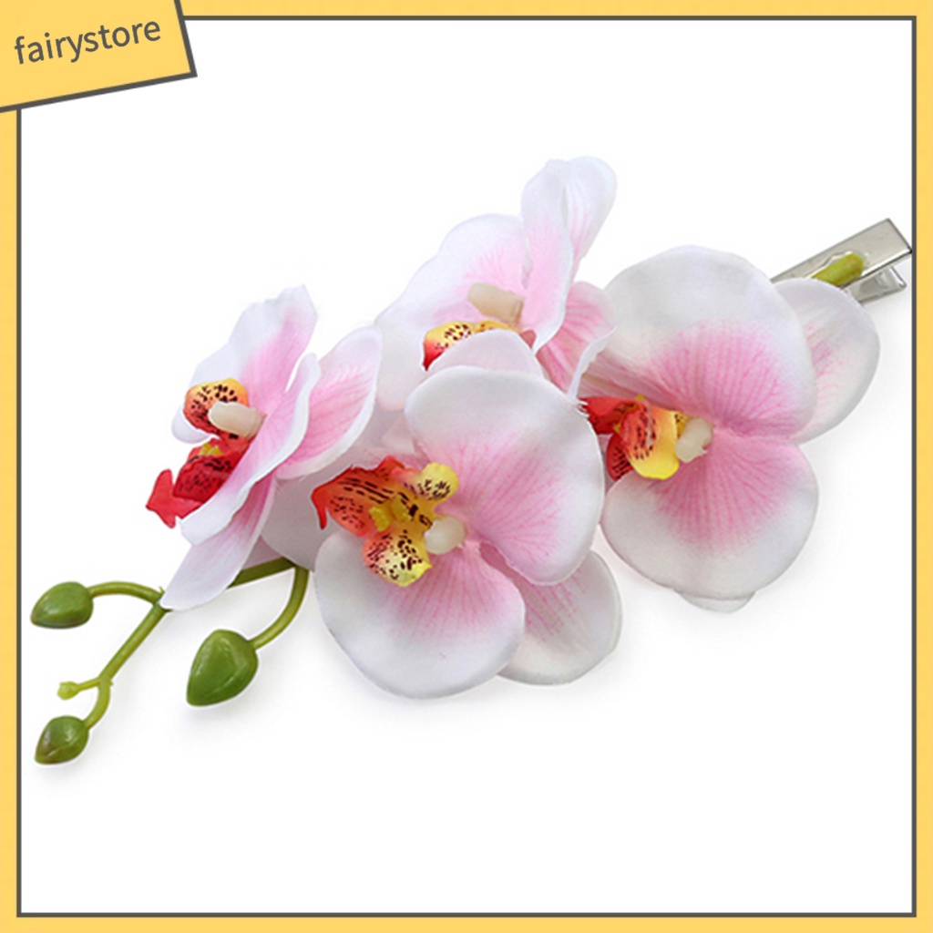 Kẹp Tóc Hoa Phaenopsis Giả Thời Trang Cho Cô Dâu