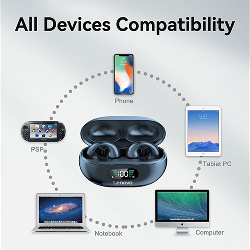 Tai Nghe Nhét Tai Thể Thao Không Dây Kết Nối Bluetooth LENOVO