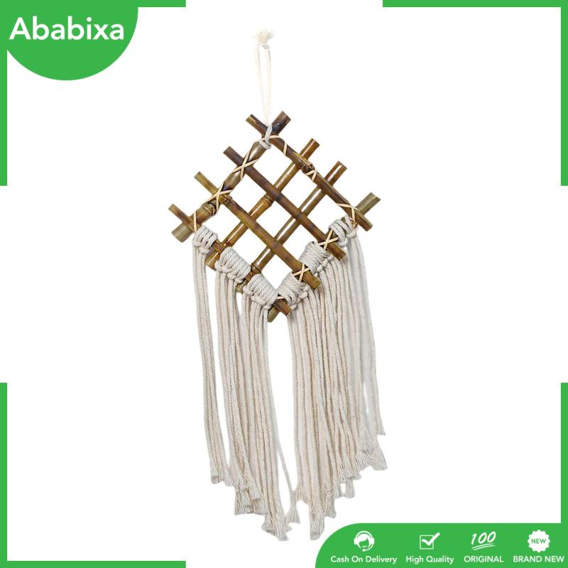 Phụ Kiện Treo Tường Trang Trí Bằng Gỗ Đan Tay Phong Cách Bohemian