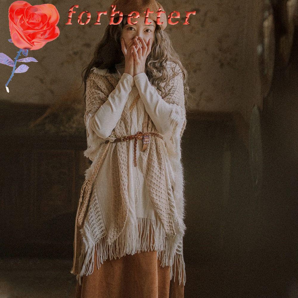 Khăn Choàng Cổ Dệt Kim Dày Giữ Ấm Mùa Đông Hình Tam Giác Khoét Rỗng Phối Tua Rua Cho Nữ