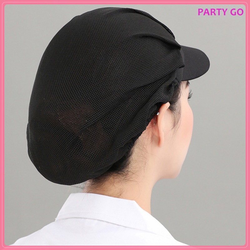 Mũ Đầu Bếp Bằng Cotton Phối Lưới Thoáng Khí Cho Nam