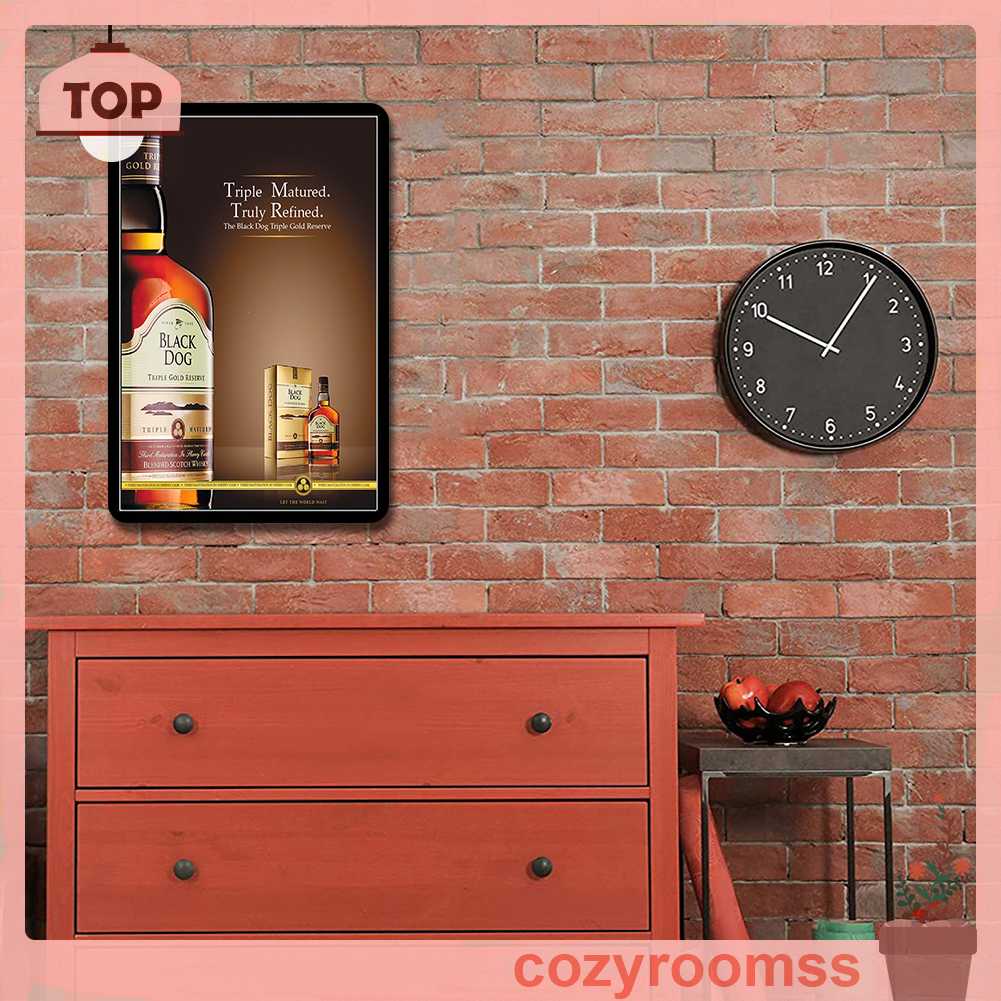 Tranh Kim Loại Treo Tường Hình Chữ Nhật Phong Cách Vintage Trang Trí Nội Thất Quán Bar