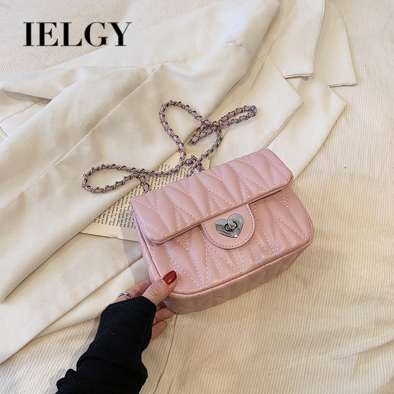 Túi Đeo Chéo Hình Vuông Cỡ Nhỏ Phối Dây Đeo Sợi Xích Thời Trang Sang Trọng Cho Nữ