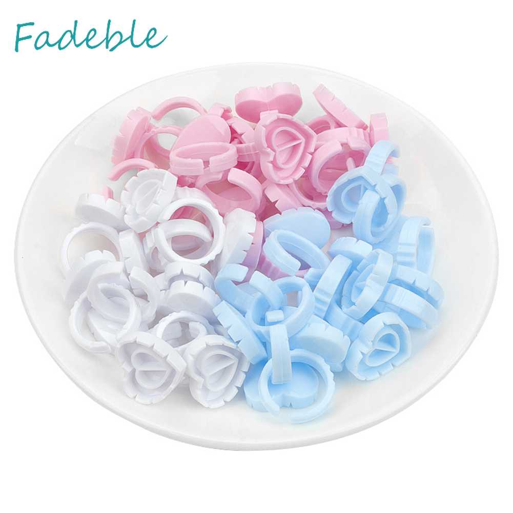 Set 100 Giá Đỡ Nhẫn Gắn Lông Mi Giả Dùng Một Lần Tiện Dụng