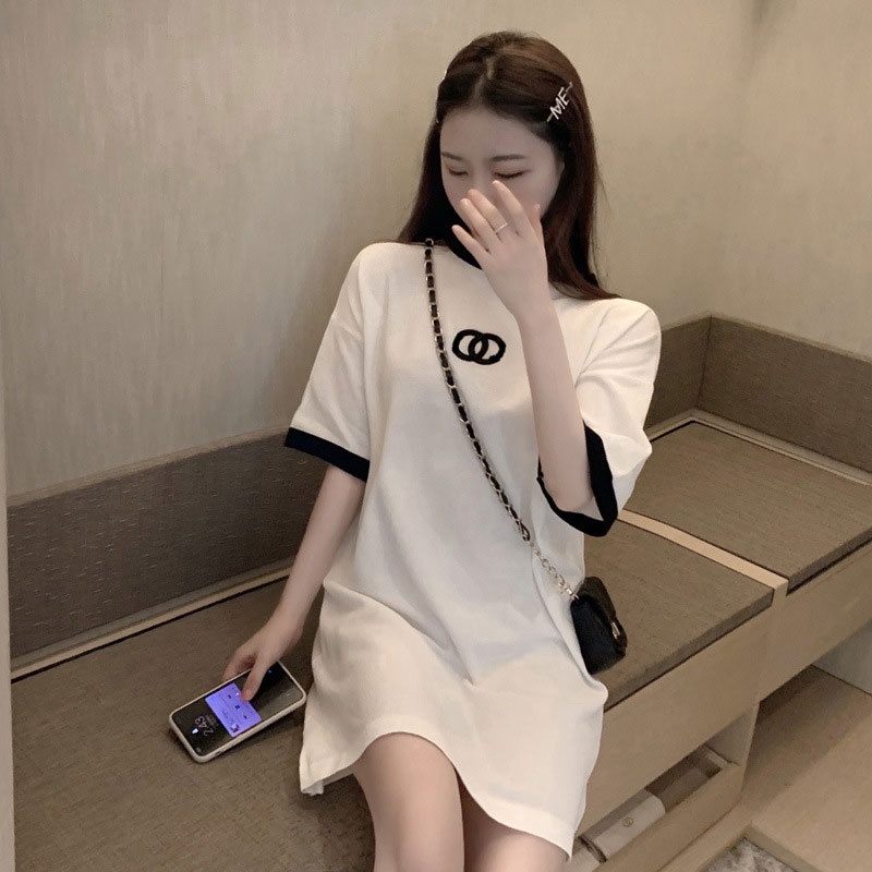 Đầm Thun Mỏng Dáng Rộng In Họa Tiết Thời Trang Mùa Hè Mới