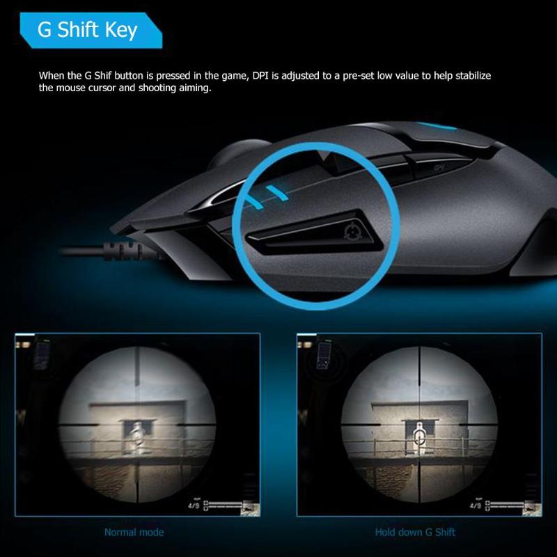 Chuột Quang Chơi Game Có Dây 4000DPI 24Ship G402 Cho PC