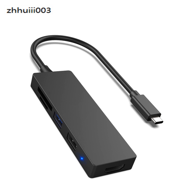 Bộ Chia Cổng Usb Type c 5 Trong 1 Đầu Đọc Thẻ Nhớ Usb 2.0 / 3.0 Fordmi