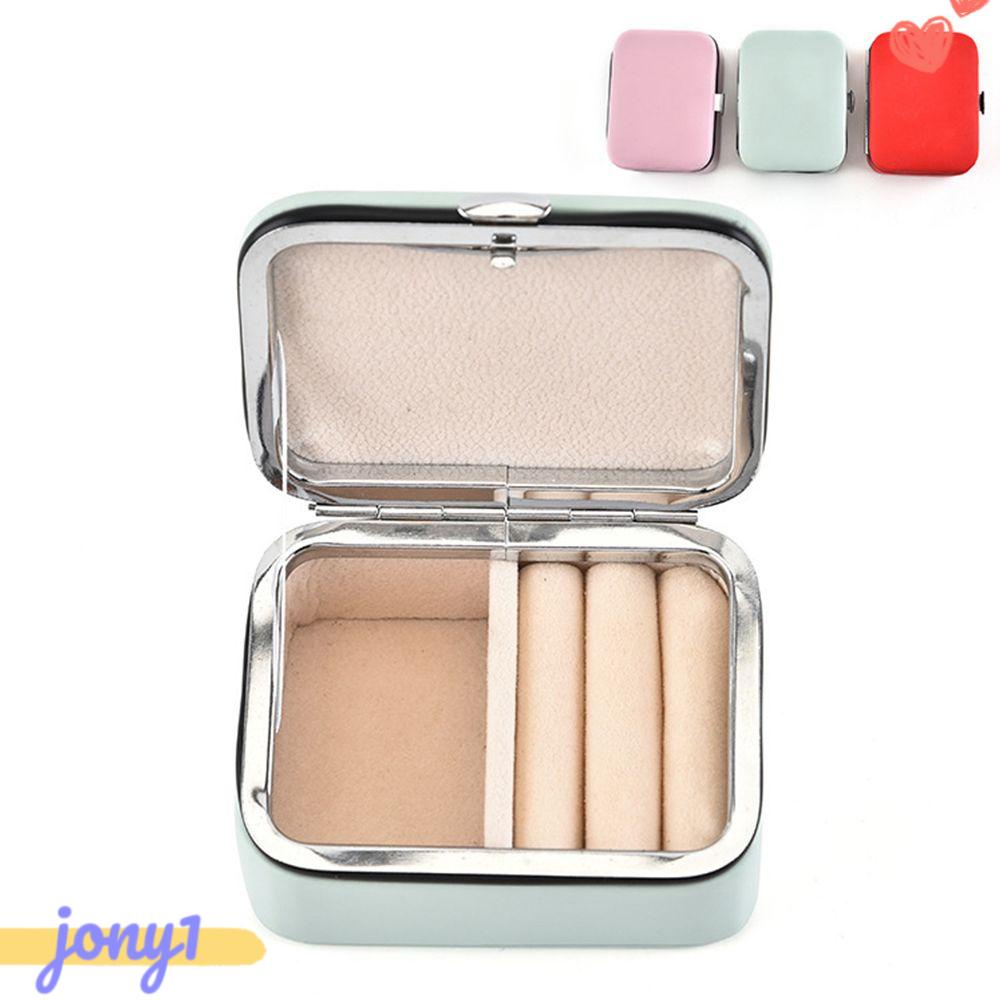 Hộp Đựng Trang Sức Mini Bằng Da PU Đơn Giản Ốp