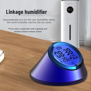 Tuya Zigbee Smart Temperature And Humidity Sensor Clock With Screen Backlight Display Home Meter KINOTSTAR KINOTSTAR .