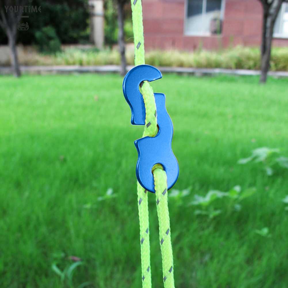 Bộ 10 Móc Khóa Dây Lều Cắm Trại Hình Chữ S