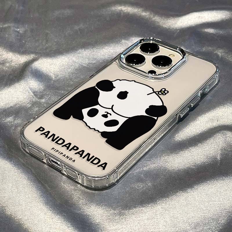 ✅Ốp Điện Thoại Mềm Chống Sốc In Hình Gấu Trúc Cho iPhone127 813plus 14pro / max 11 85VP