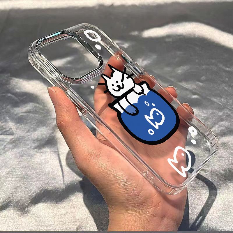 ✅Ốp Điện Thoại Dẻo Họa Tiết Chú Mèo / Cá Dễ Thương Chống Sốc Cho iPhone 7maxplus 1114pro 8 Iphone1213 CVQ7