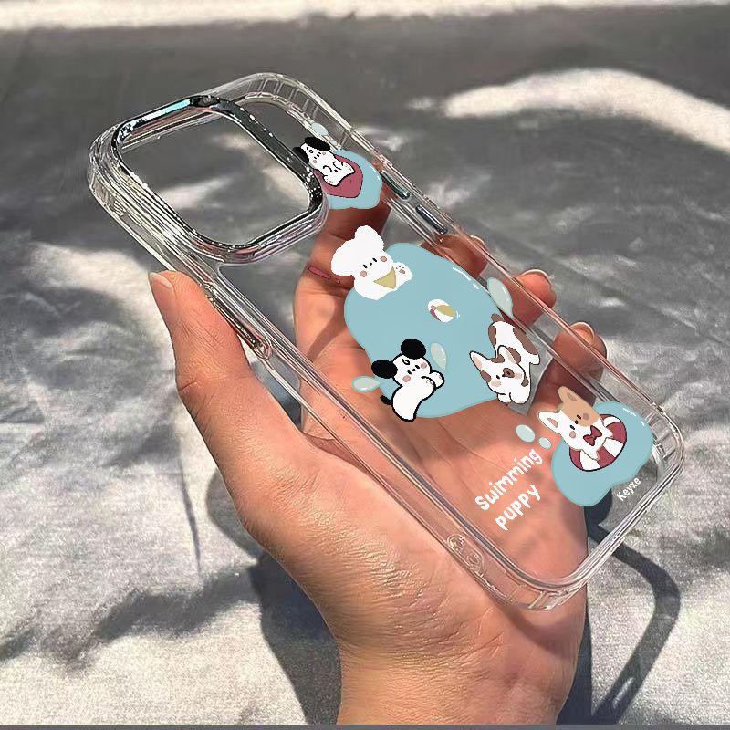 ✅Ốp Điện Thoại Dẻo Họa Tiết Chú Chó Dễ Thương Chống Sốc / Thấm Nước Cho iPhone12 plus 13 max14pro8 5CBD 11 7 Play