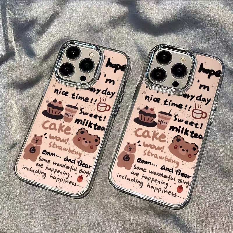 ✅Ốp Điện Thoại Mềm Chống Sốc In Hình Gấu 137In Cho iPhone12max ELQE 8plus 14pro11