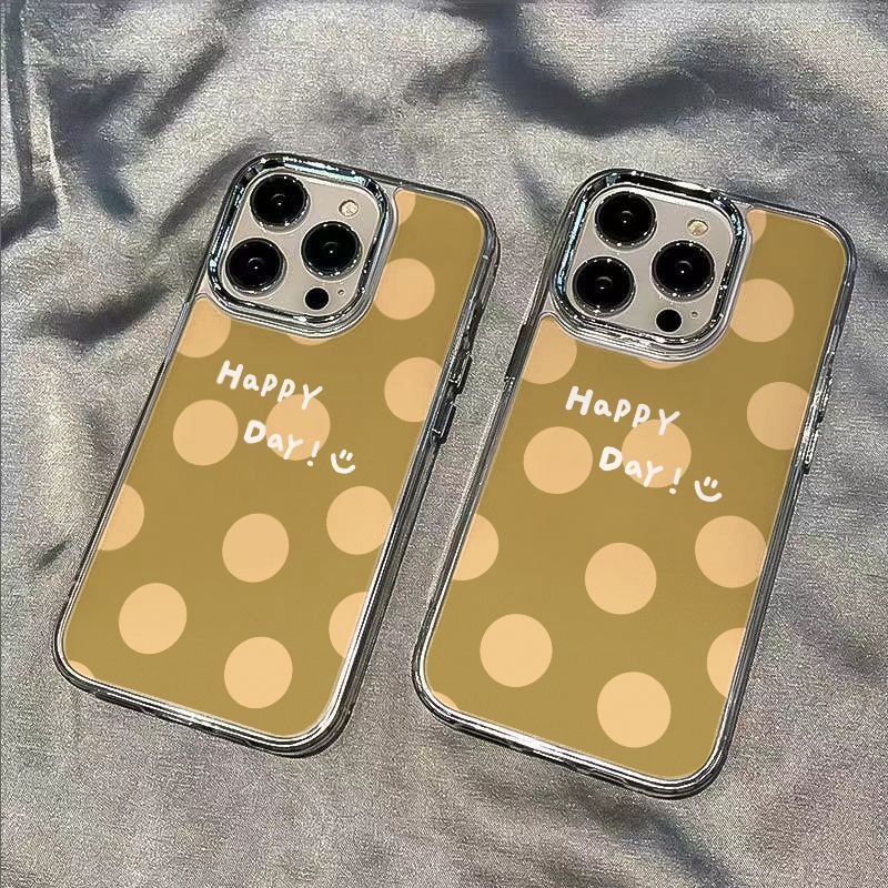 ✅Ốp Điện Thoại Mềm Chống Sốc Họa Tiết Chấm Bi / Mặt Cười Cho Iphone 11maxiPhone1213plus 78In 14pro QXMR