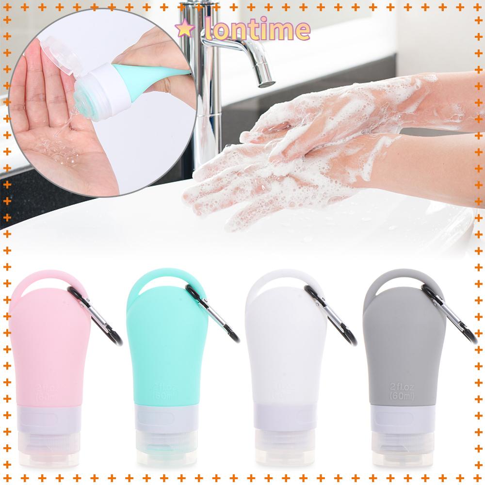 Chai Silicone Đựng Dầu Gội Có Móc Treo Tiện Lợi