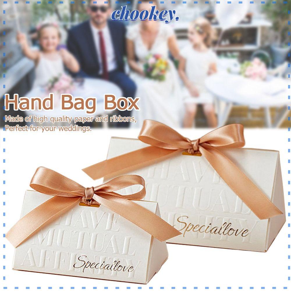 CHOOKEY Bộ 10 Hộp Đựng Kẹo Cưới Xinh Xắn Chất Lượng