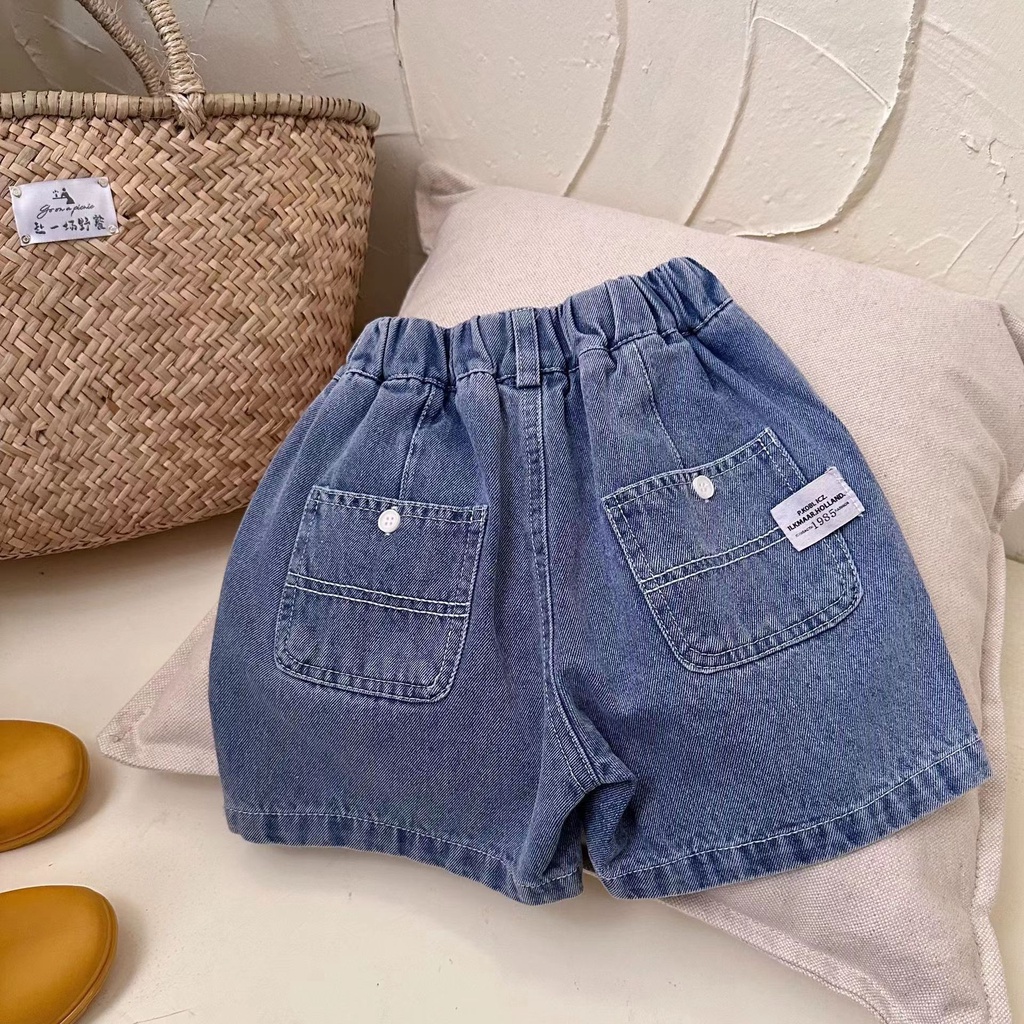 Quần Short Denim Thời Trang Mùa Hè Hàn Quốc Dành Cho Bé