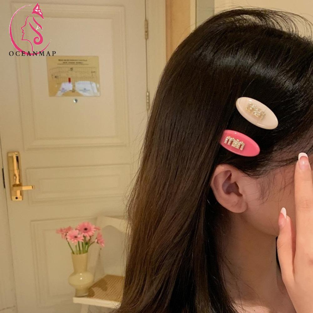 Kẹp Tóc Hình Elip Dễ Thương Cá Tính Hợp Thời Trang|Kẹp Tóc Mini Bằng Nhựa Resin Thời Trang Cho Nữ
