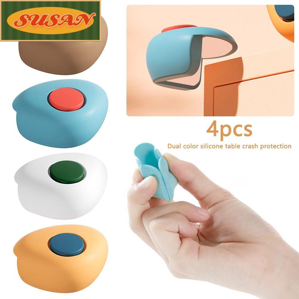 Bộ 4 Miếng Bọc Cạnh Bàn Mềm Mại Chống Va Chạm Bảo Vệ An Toàn Cho Bé