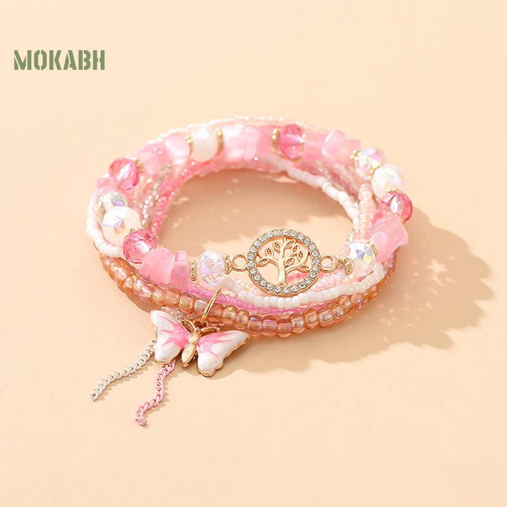 Vòng Đeo Tay Dạng Chuỗi Hạt Nhiều Lớp Phong Cách Bohemian Thời Trang Cho Nữ