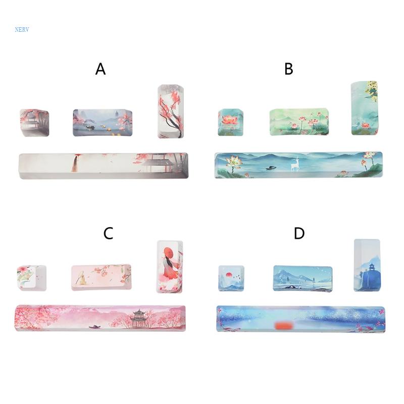 Bộ 4 Nút Bấm 5 Mặt Thay Thế Cho Bàn Phím Cơ MX switch 6 25U ESC profi