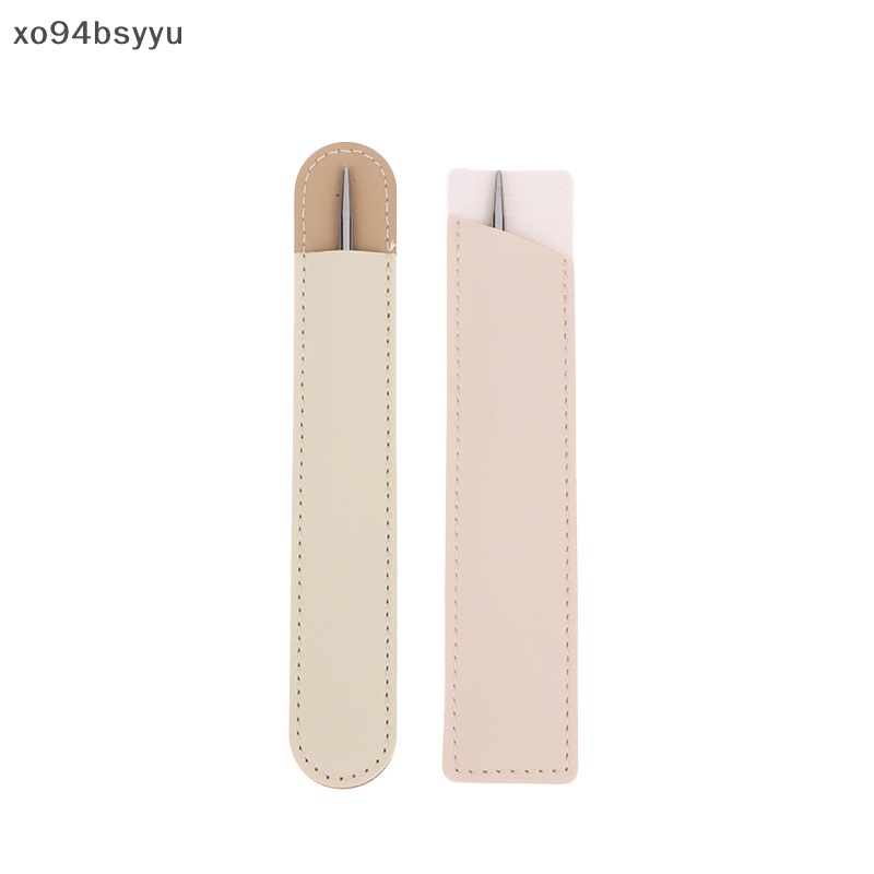 1 Dụng Cụ Đánh Phấn Trang Điểm xo94bsyyu Bằng Thép Không Gỉ Hai Đầu Kèm Túi Đựng PU