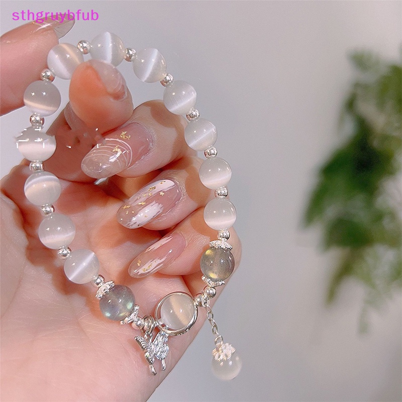 Vòng Tay Chuỗi Hạt Đá Mặt Trăng Nhân Tạo Thời Trang