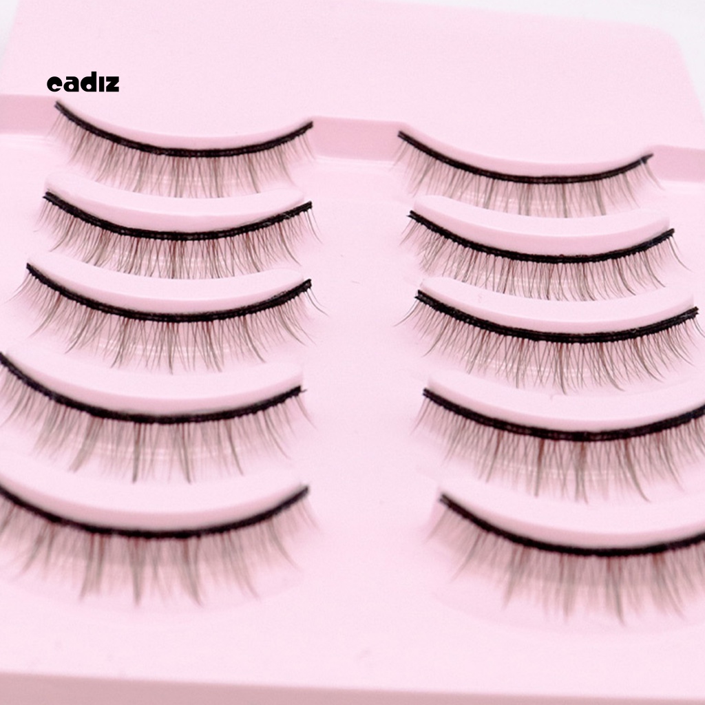 Set 5 Cặp Lông Mi Giả Ngắn Dày Và Mềm Tự Nhiên Tạo Hiệu Ứng 3D Dành Cho Bạn Nữ