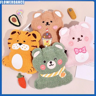 Hot Compress Water Bag Cute Bear Hot Water Bottle Water Filling Mini Cartoon Warm Water Bag flower