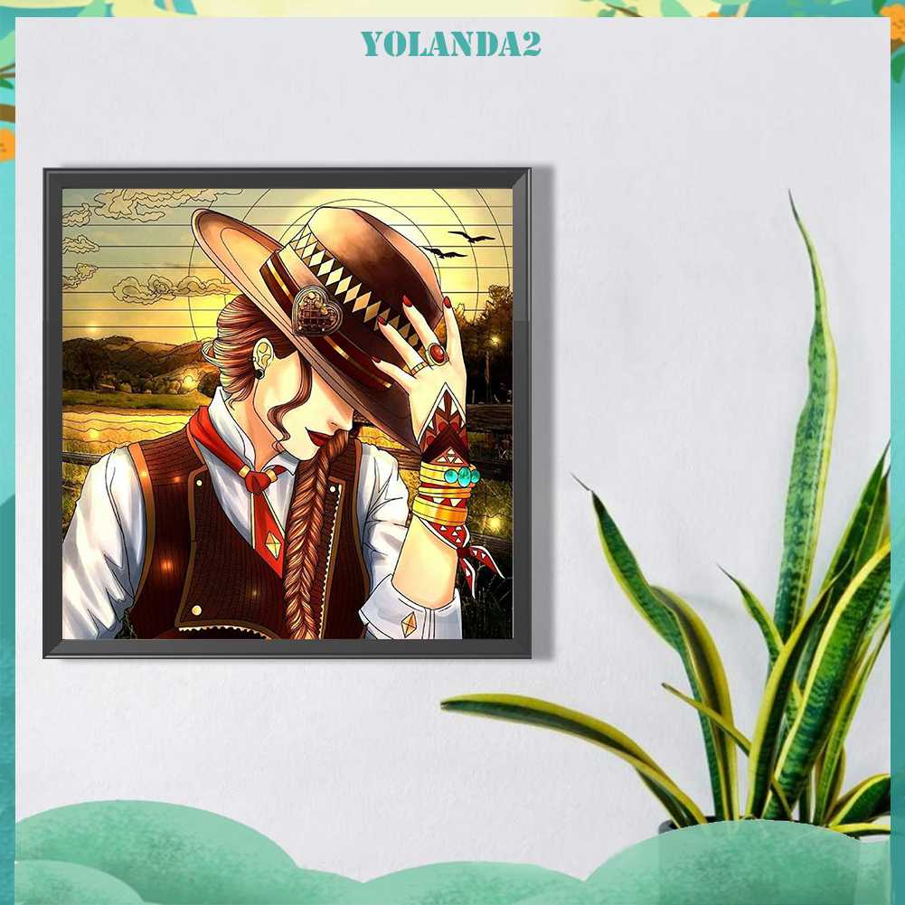 Tranh Đính Đá Kim Cương Toàn Bộ 5D DIY Hình Vẽ Cô Gái Trang Trí Nhà Cửa