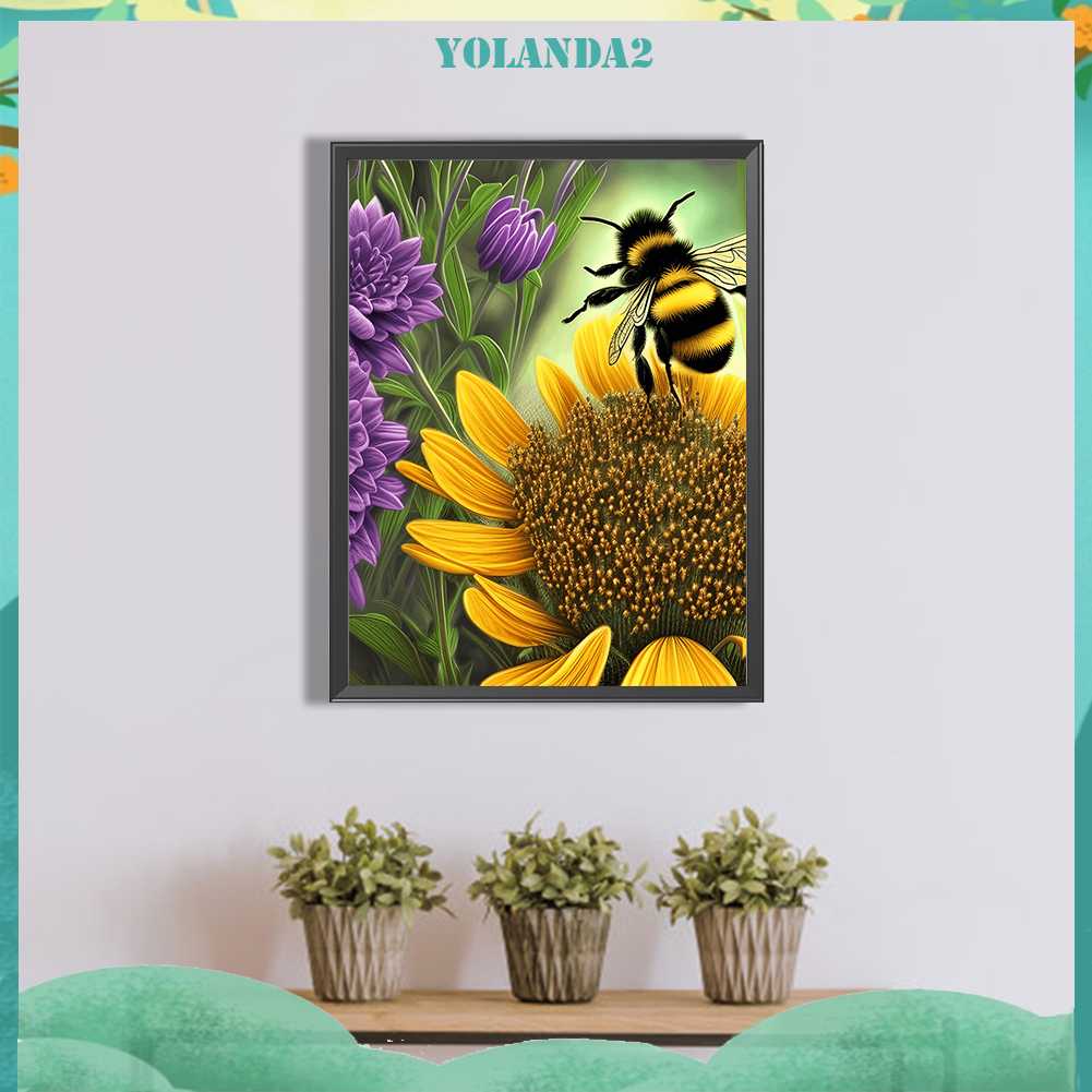 Tranh Đính Đá Kim Cương Toàn Bộ 5D DIY Hình Vẽ Con Ong