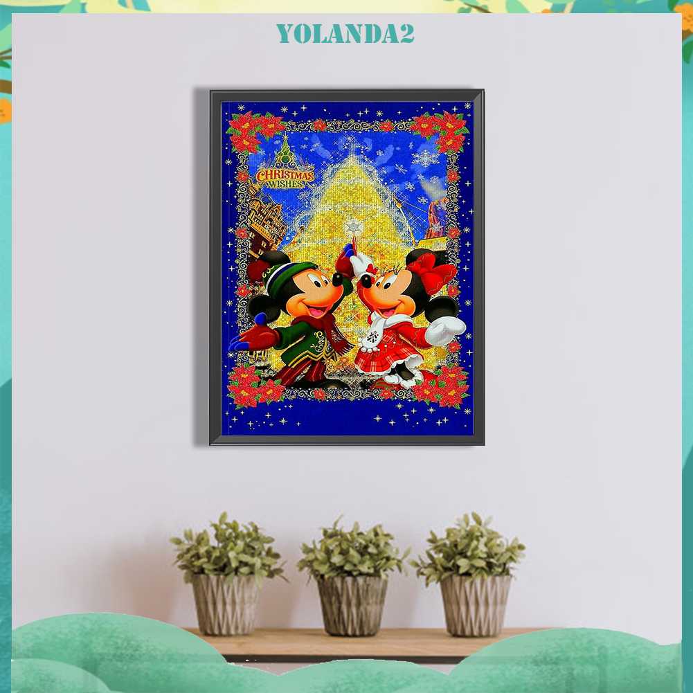 Tranh Đính Đá Kim Cương Toàn Bộ 5D DIY Hình Vẽ Chuột Mickey