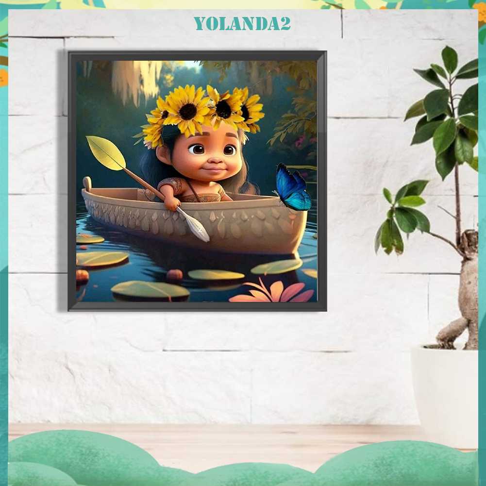 Tranh Đính Đá Kim Cương Toàn Bộ 5D DIY Hình Vẽ Cô Gái Trang Trí Nhà Cửa