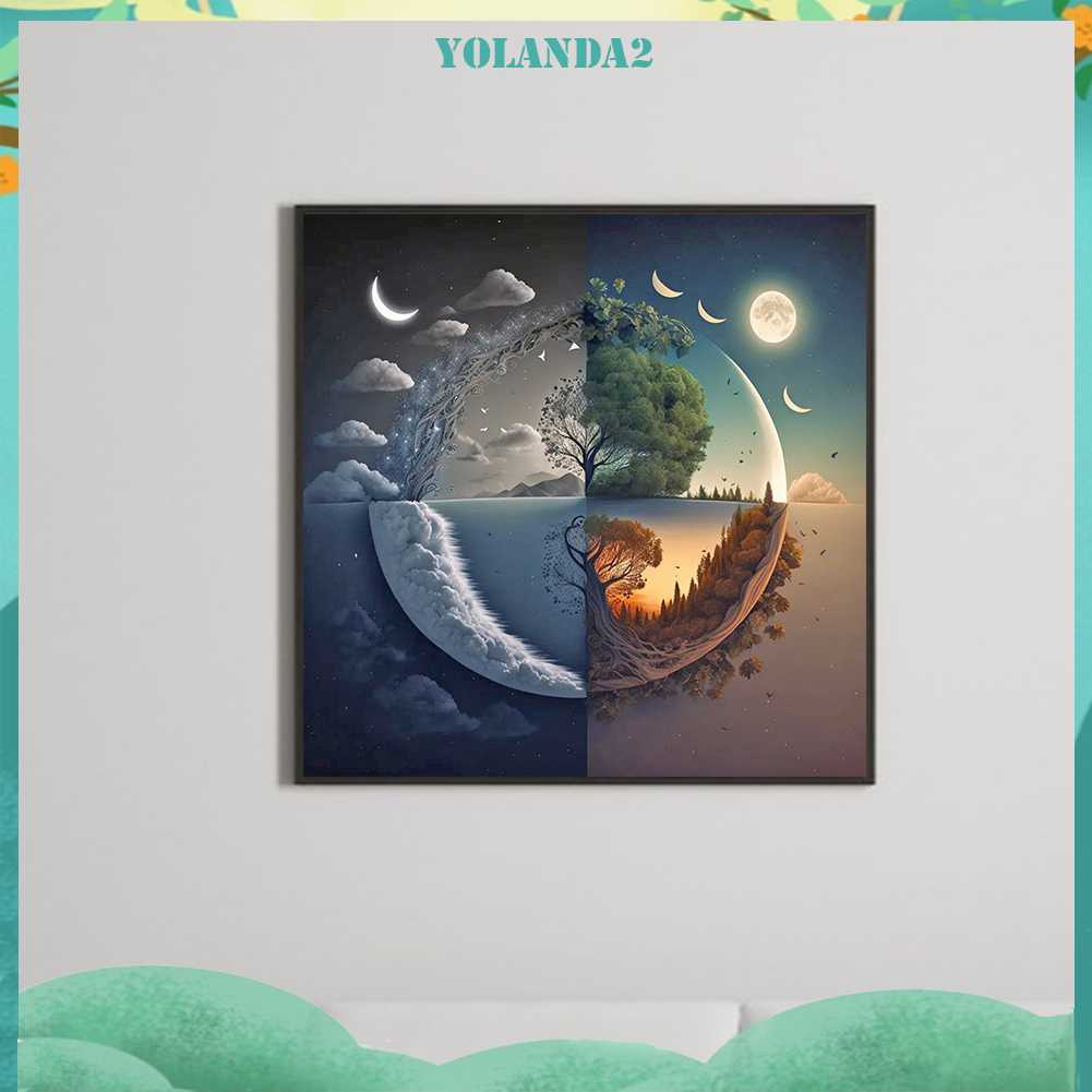 Tranh Đính Đá Kim Cương Toàn Bộ 5D DIY Hình Vẽ Theo Mùa Trang Trí Nghệ Thuật