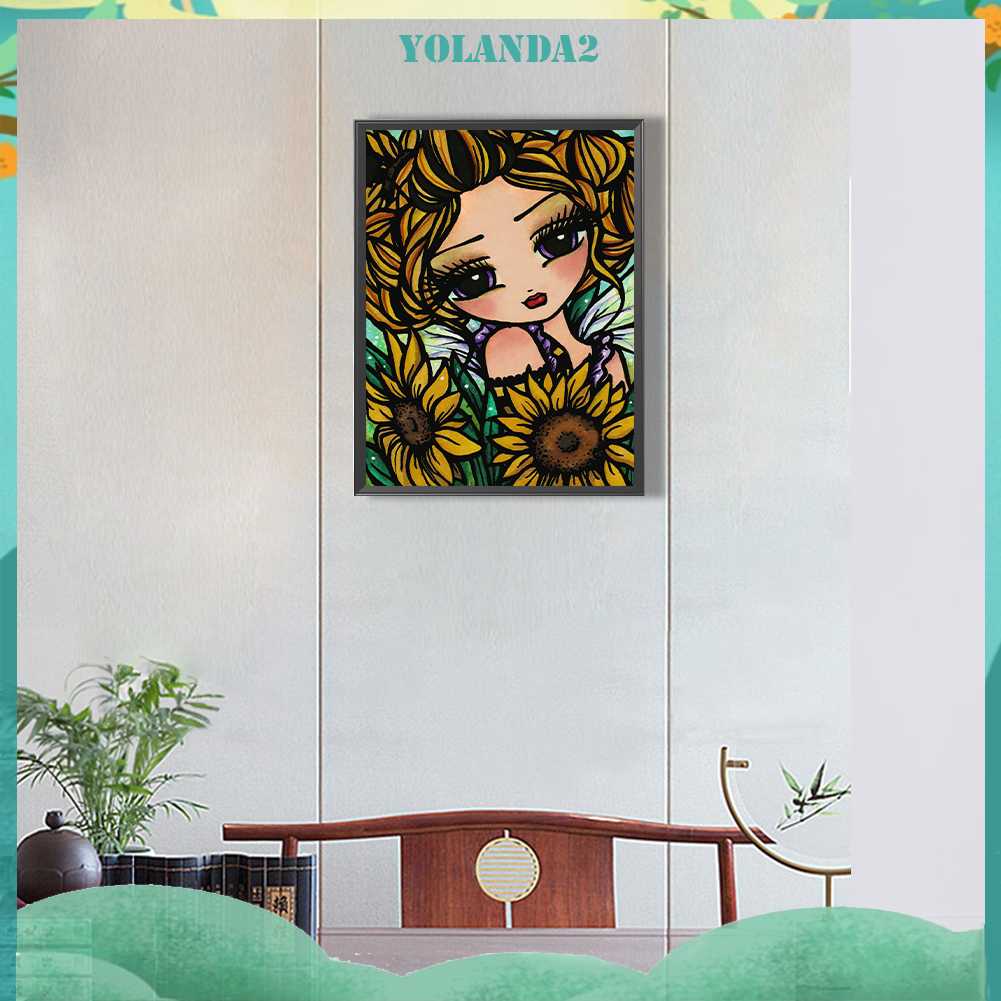 Tranh Đính Đá Kim Cương Toàn Bộ 5D DIY Hình Vẽ Cô Gái Trang Trí Nhà Cửa