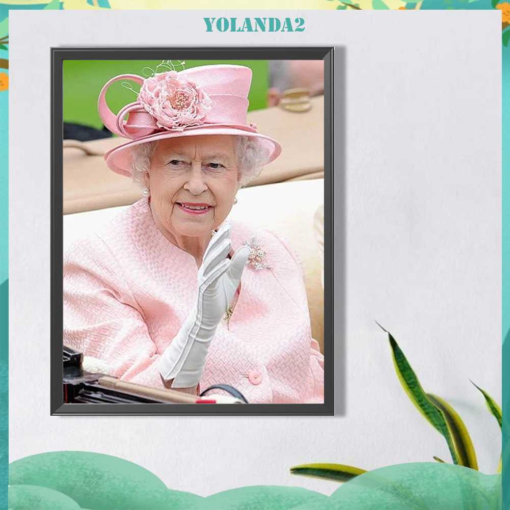 Bộ Tranh Đính Đá 5D Họa Tiết Nữ Hoàng Anh Quốc Độc Đáo DIY Dùng Trang Trí Nhà Cửa