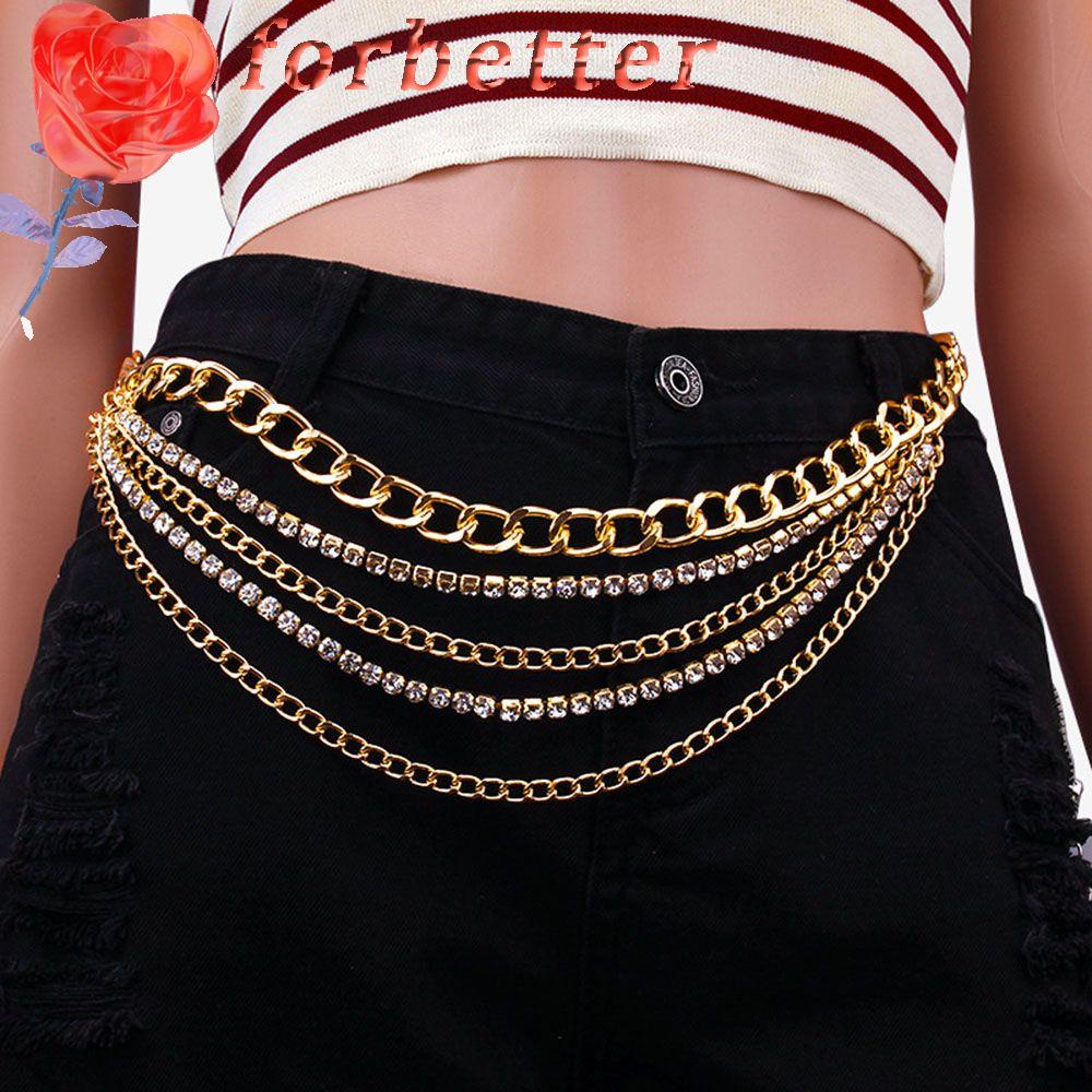 Dây Xích Đeo Hông Bằng Kim Loại Phong Cách Punk Hip Hop Trang Trí Bikini Cho Nữ