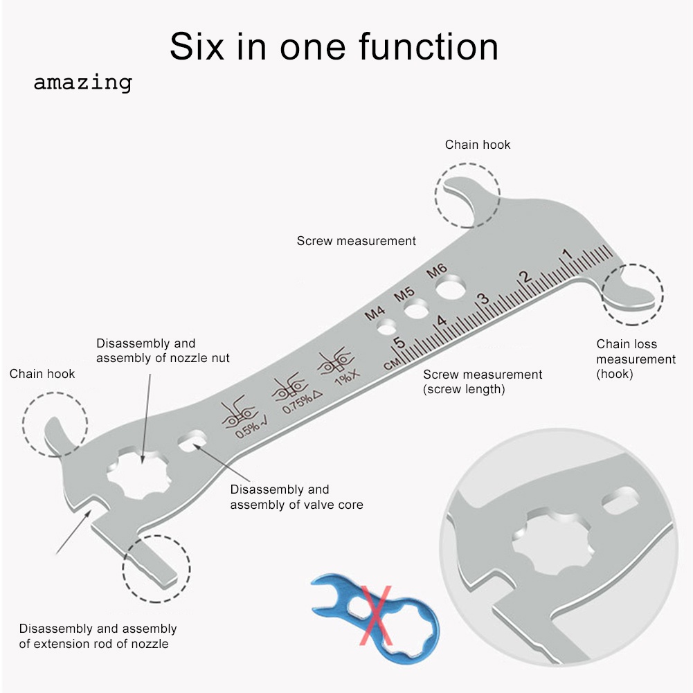 Dụng Cụ Tháo Mắt Xích Xe Đạp 6 Trong 1 Tiện Dụng