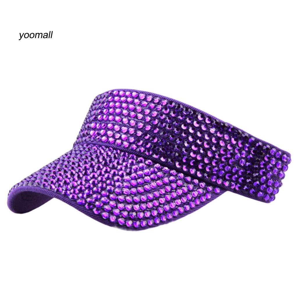 Mũ Lưỡi Trai Hở Chóp Đính Đá Lấp Lánh Có Thể Điều Chỉnh