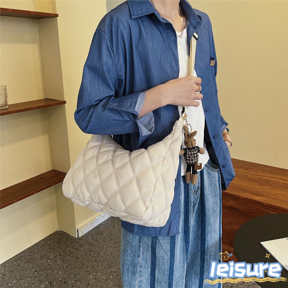 Túi Xách Nữ Vải Cotton Cỡ Lớn Họa Tiết Caro Thời Trang