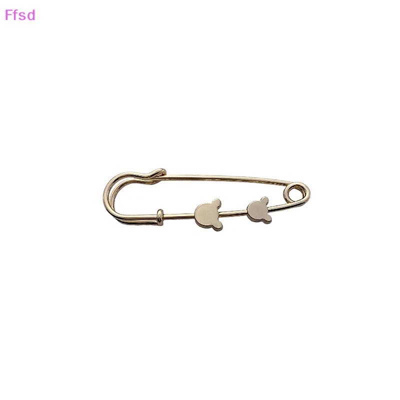 {Ffsd} Trâm Cài Áo Bằng Hợp Kim Hình Lục Giác / Gấu Ngôi Sao Màu Vàng Kim Cố Định Chống Ánh Sáng Đơn Giản * Hàng