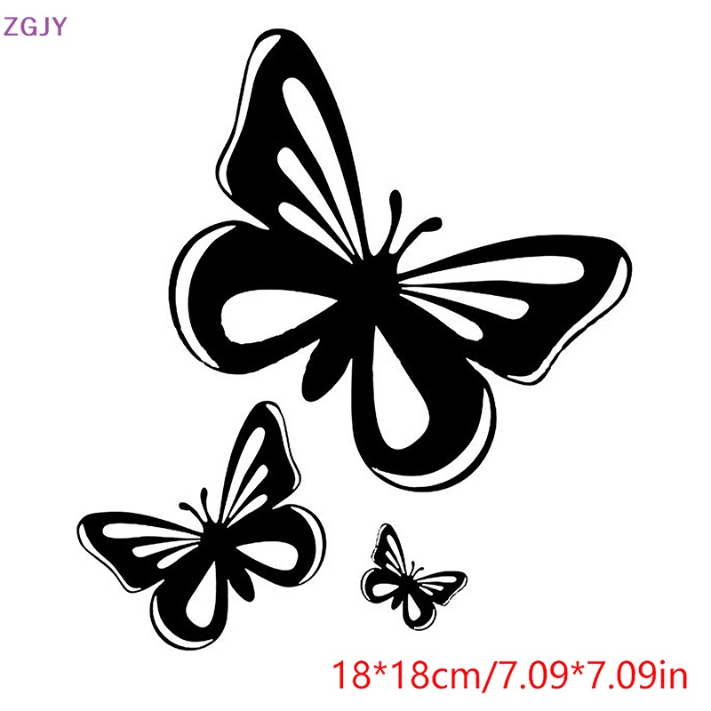 Miếng Dán Trang Trí Xe Hơi / Xe Máy ZGJY Bằng Chất Liệu Vinyl Hình Bướm Xinh Xắn Mới