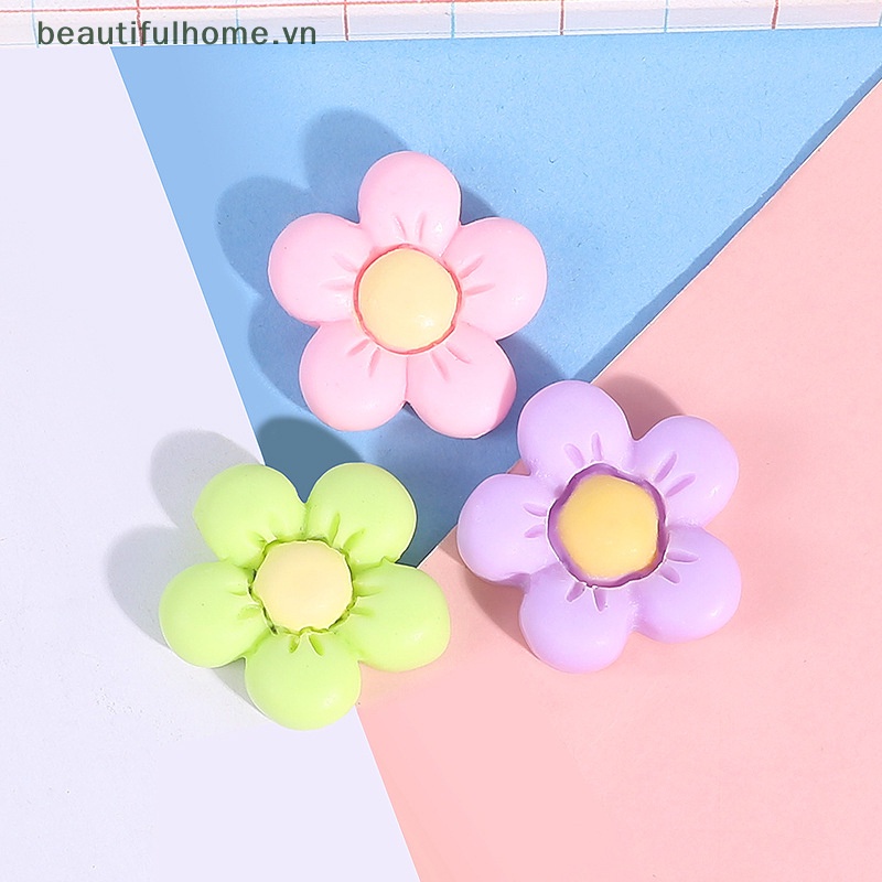 Set 10 Kẹp Tóc / Điện Thoại / Tủ Lạnh Hình Hoa Hướng Dương Chất Lượng Cao DIY