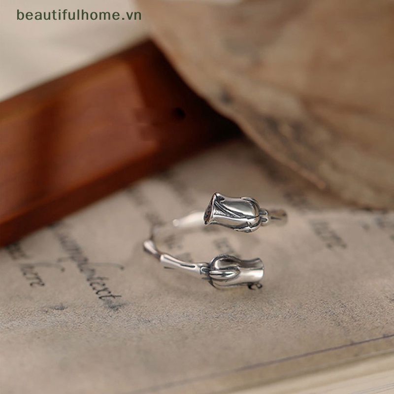 [Đẹp Mắt] Nhẫn Hở Hình Hoa Cổ Điển Hợp Thời Trang Làm Quà Tặng Trang Sức Cho Nữ [beauty]