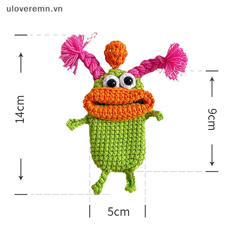 Móc Khóa Thiết Kế Miệng Xúc Xích Đan Len Độc Đáo Dễ Thương Kèm Túi Đựng