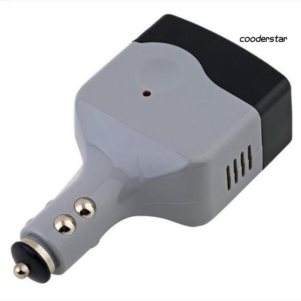Bộ Chuyển Đổi Nguồn Điện DC 12V / 24V Sang AC 220V USB Cho Xe Hơi