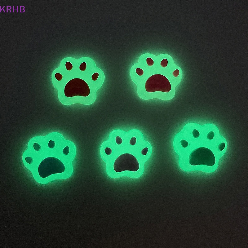 Set 2 Mô Hình Chân Mèo Bằng Nhựa Phát Quang Dễ Thương Trang Trí Tiểu Cảnh / Sân Vườn Mới