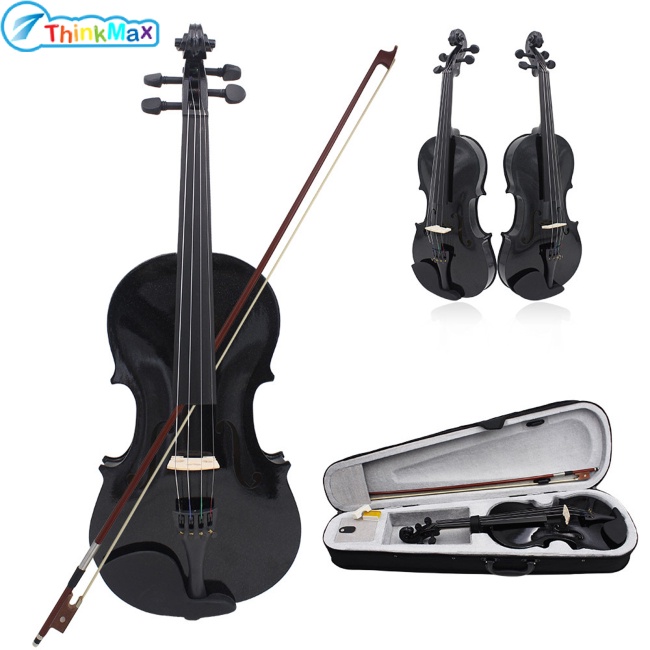 100% chính hãng!!Đàn Violin Bằng Gỗ Trơn Kích Thước 4 / 4 Kèm Hộp Đựng Tiện Lợi Dành Cho Người Mới Bắt Đầu【Có thể trả lại trong vòng 7 ngày】