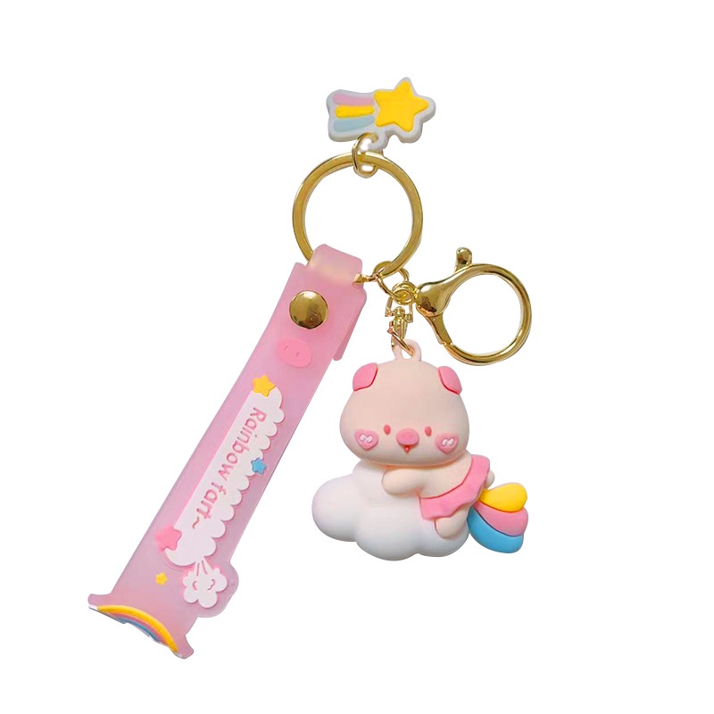 Móc Khóa Hình Mông Heo Hồng Hoạt Hình Đáng Yêu